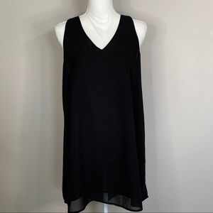 Hazel Black Shift Mini Dress